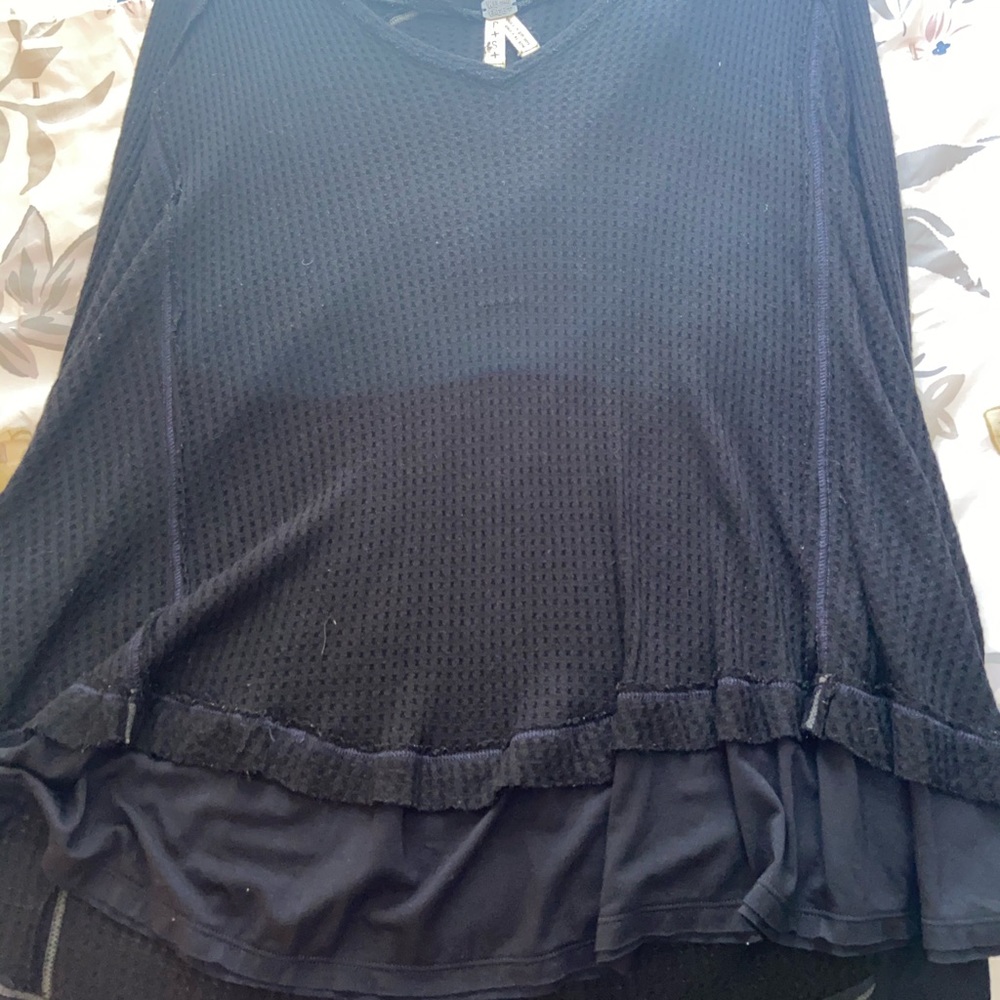 Free people black long sleeve